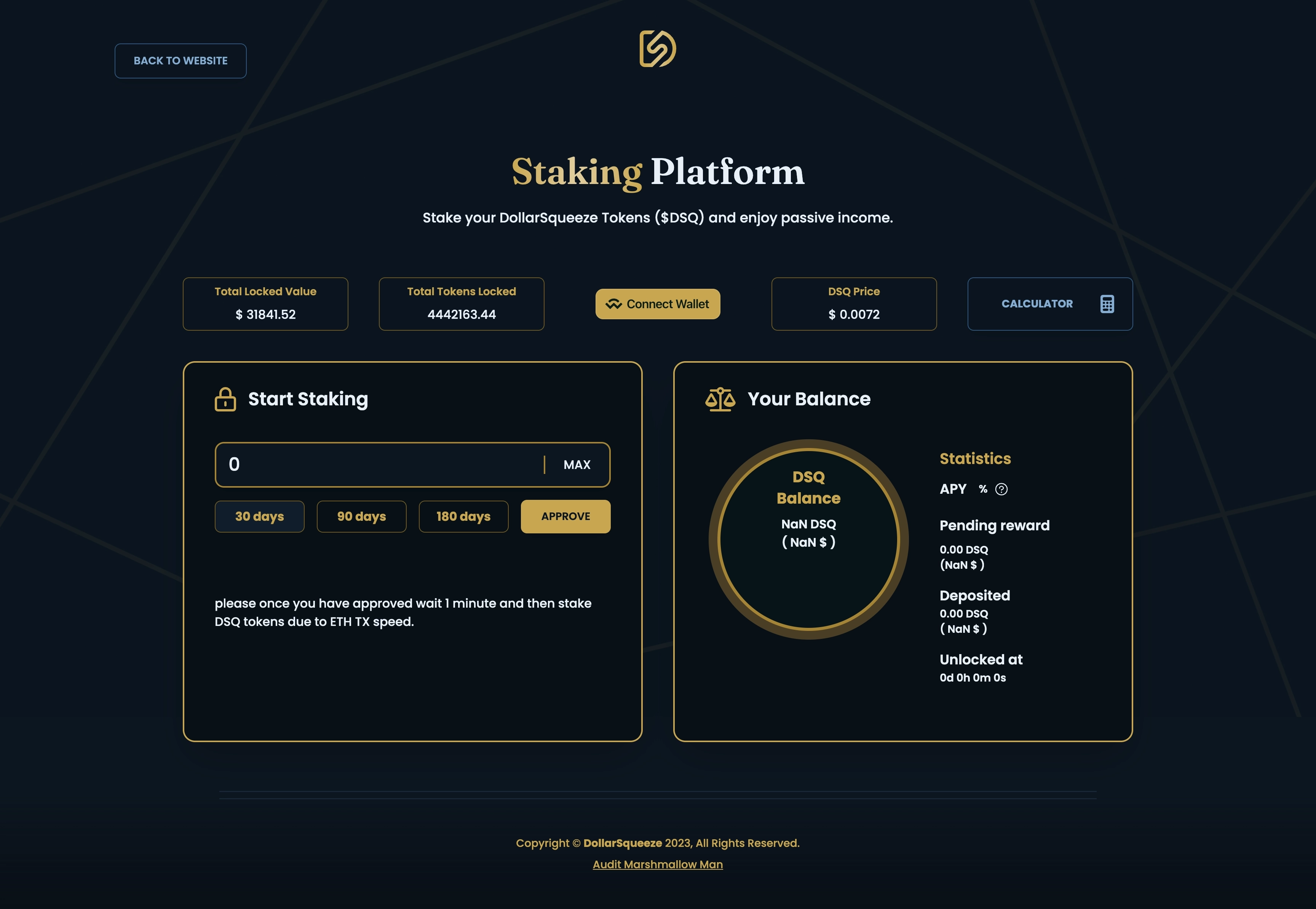 DSQ Solutions Staking